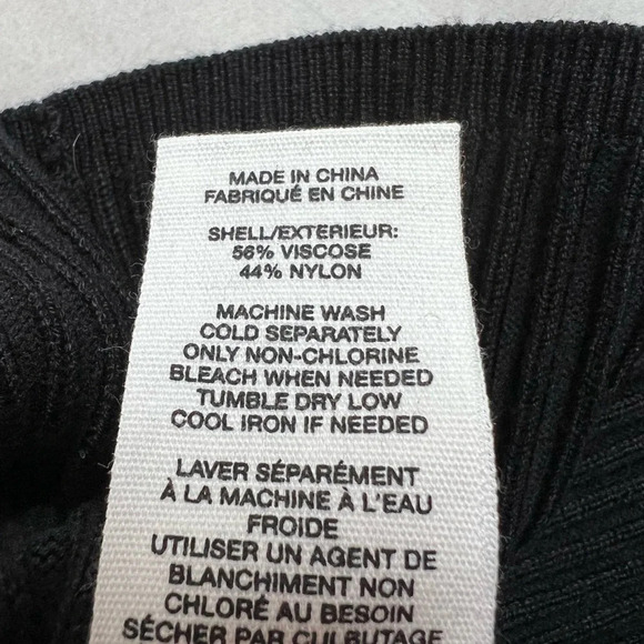 Anthropologie Avec Les Filles NWT Ribbed Black Square Neck Tank Top Sz Small S - Picture 6 of 8